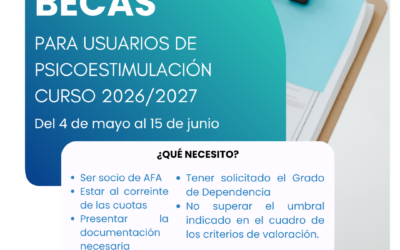 Convocatoria Becas de Ayuda para Servicio de Psicoestimulación
